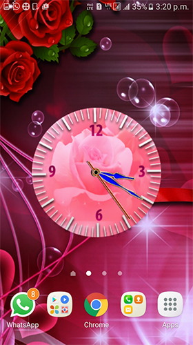 Rose clock by Mobile Masti Zone