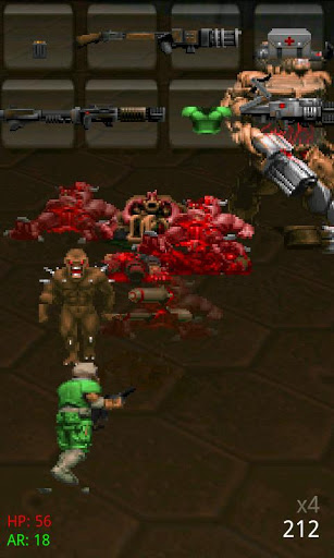 Screenshot dello Schermo Doom sul cellulare e tablet.
