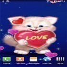 Oltre sfondi animati su Android Tap leaves, scarica apk gratis Cute cat by Live Wallpapers 3D.