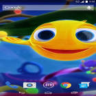 Oltre sfondi animati su Android Gold theme for Samsung Galaxy S8 Plus, scarica apk gratis Funny little fish.