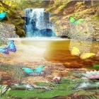 Oltre sfondi animati su Android Rose picture clock by Webelinx Love Story Games, scarica apk gratis Jungle waterfall.