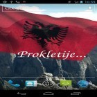 Oltre sfondi animati su Android Neon digital clock, scarica apk gratis 3D flag of Albania.
