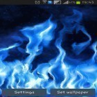 Oltre sfondi animati su Android Snow: Night, scarica apk gratis Blue flame.