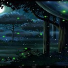 Oltre sfondi animati su Android Romantic fireplace, scarica apk gratis Firefly forest.