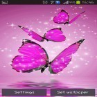 Oltre sfondi animati su Android Winter flowers, scarica apk gratis Pink butterfly.