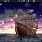 Oltre sfondi animati su Android Neon digital clock, scarica apk gratis Sailing ship.