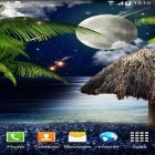 Oltre sfondi animati su Android Sunny weather clock, scarica apk gratis Tropical night by Amax LWPS.